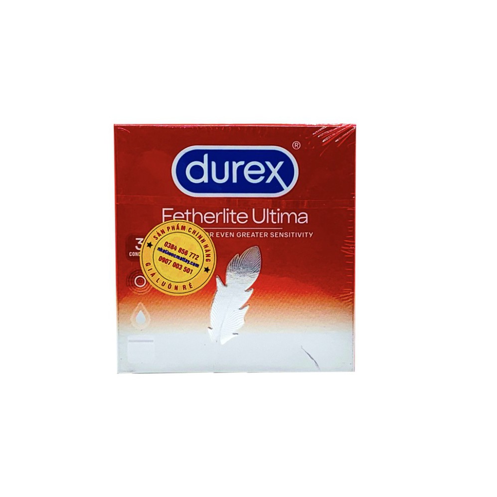 Hộp 3 Cái Bao Cao Su Durex Fetherlite Ultra Thin Feel Condoms [ Giá tốt ]