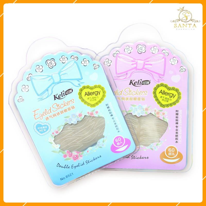 [CHUẨN AUTH] Miếng Dán Mí Lưới Keli Allergy Double Eyelid Stickers (60 miếng) kèm keo dán