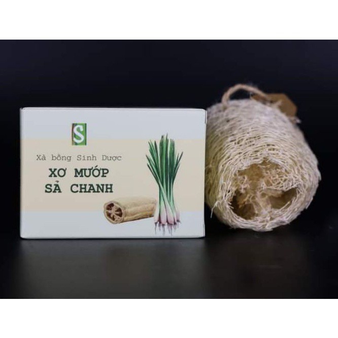 Xà Bông Xơ Mướp Sinh Dược - hương Sả Chanh / Bạc Hà (bánh 120gr)