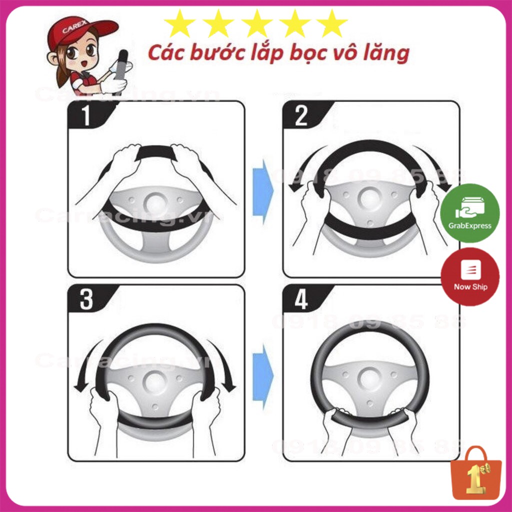 Bọc Da Vô Lăng - Bọc vô lăng SPARCO F1 Ốp đường kính 38cm phù hợp xe 4,5,7 chỗ , bán tải tại Việt Nam CARRACING | BigBuy360 - bigbuy360.vn