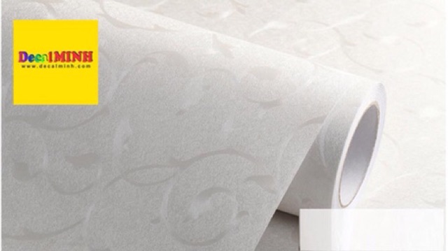 2m Decal Dán Tường Chống Nước Bông 3D Trắng