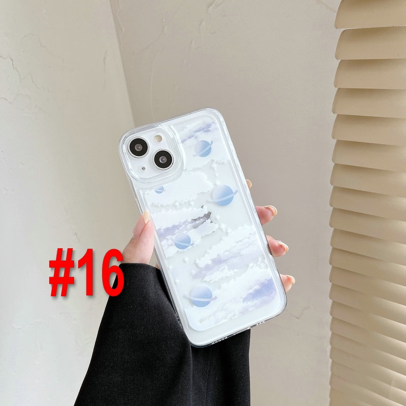 Vivo Y21 2021 Y33S Y21S Y21T Y20 Y20i Y20SG Y20S G Y12S 2021 Y12A Y17 Y15 Y12 U10 Y12i Y3S Y72 Y52 Y19 5G Y52S Y31S S1 X50 V15 V20 Pro Fine Hole Colorful Moon planet Clouds Space Case Clear Shockproof Soft Phone Back Cover JSCK 15