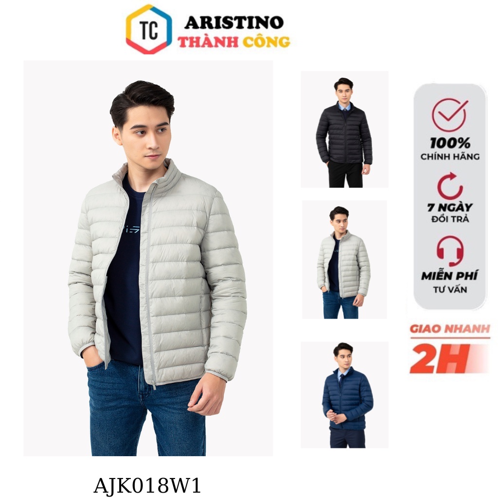 Áo khoác  lông vũ nam Aristino  nhẹ ấm  AJK018W1