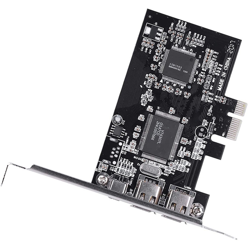 IN STOCK PCI-E PCI Express FireWire Card, IEEE 1394 Controller Card with Firewire Cable, for Video, Audio Transmission,Etc