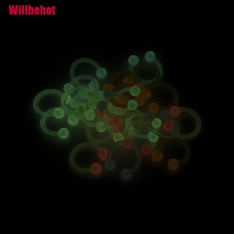 [Hàng mới về] Set 10/ 20 khuyên xỏ cơ thể bằng acrylic dạ quang độc đáo