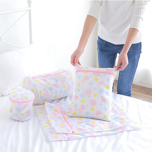 Túi giặt bảo vệ quần áo có hoa văn,túi lưới giặt quần áo tiện lợi - Nhiều Kích Cỡ