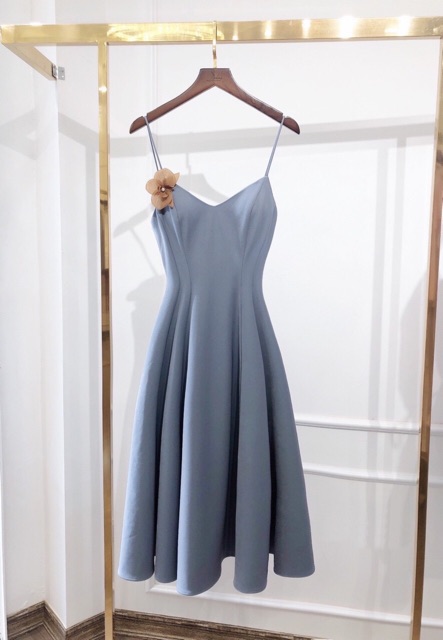 [Mã FATHANG5 giảm 10K đơn 50K] Đầm xanh đậm 2 dây (kèm hình thật) | BigBuy360 - bigbuy360.vn