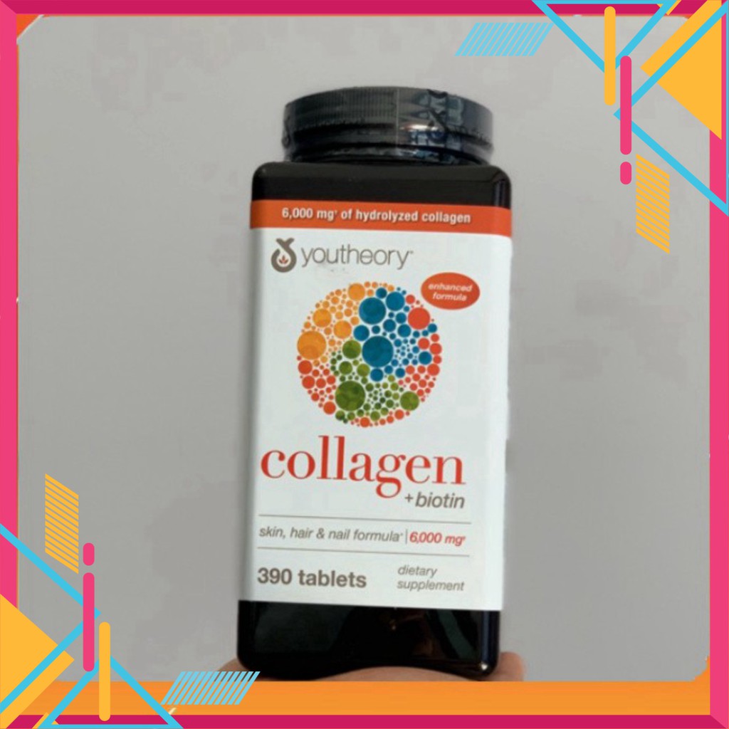 TUẦN LỄ SALE Viên Uống  Collagen Youtheory Viên Uống Đẹp Da - Chống Lão Hóa Collagen Youtheory Type 1 2 3  390 Của Mỹ (M