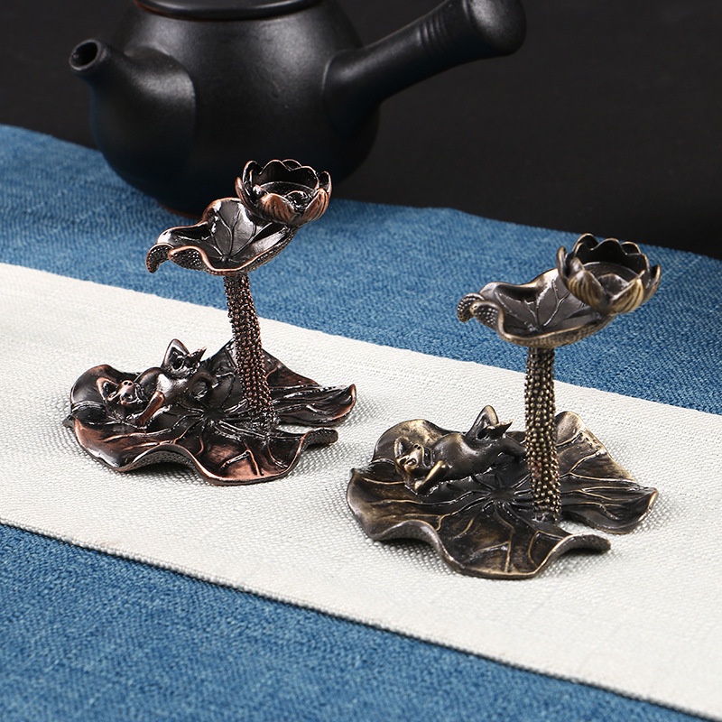 Thác Khói Trầm Hương Bằng Hợp Kim Kẽm Hình Hoa Sen