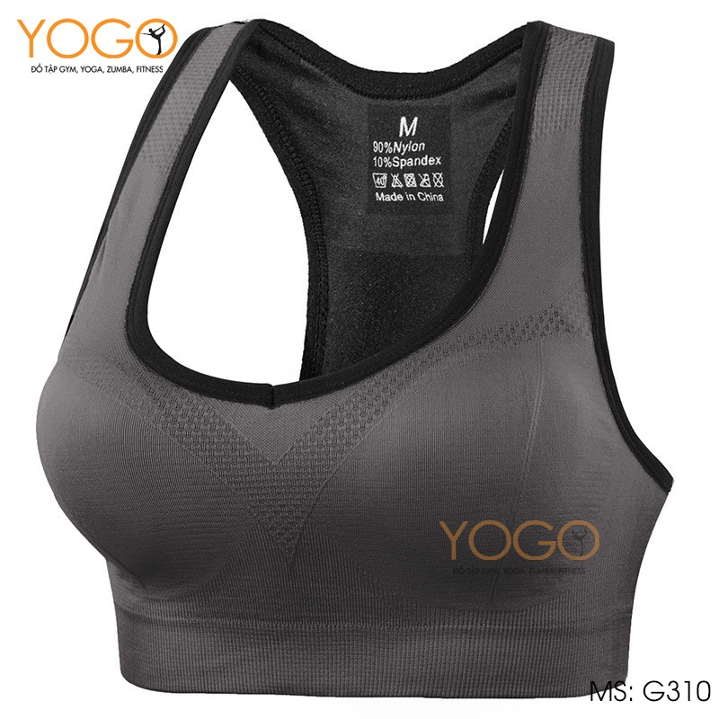 Áo bra tập gym yoga nữ áo bra thể thao có đệm mút nâng ngực tôn dáng co giãn 4 chiều ôm body YOGO G310