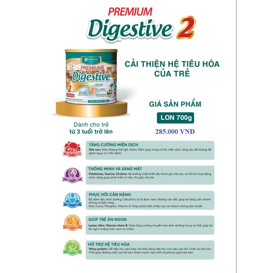 Sữa bột Degestive 2 hộp 700g