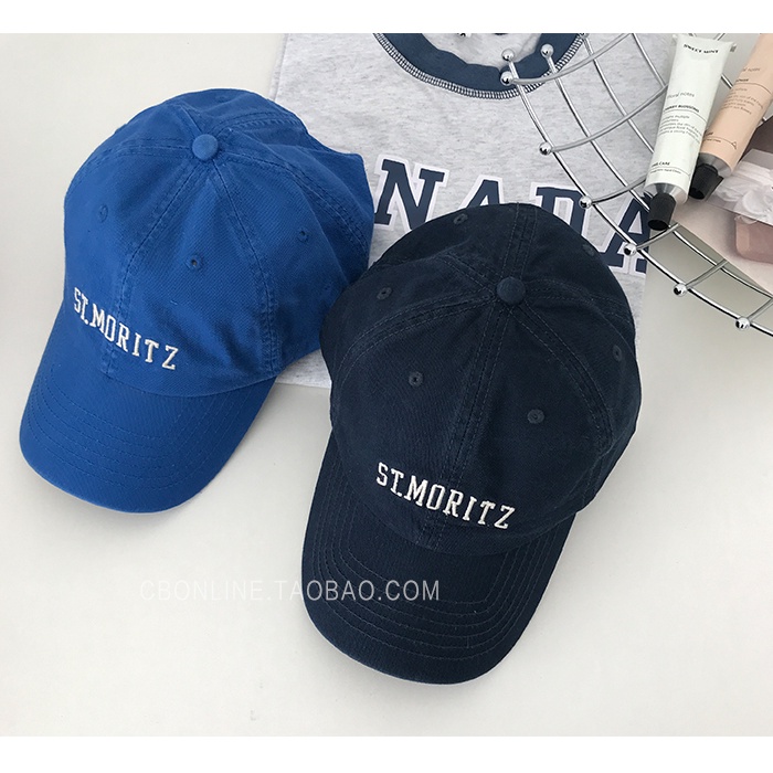 Mũ Lưỡi Trai Mềm Chống Nắng In Chữ Phong Cách Retro Mỹ Cho Nam Nữ