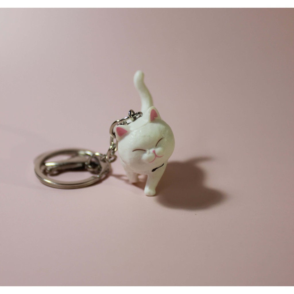 Móc khoá cute mèo đi bộ, xinh xắn, hợp trend 2021