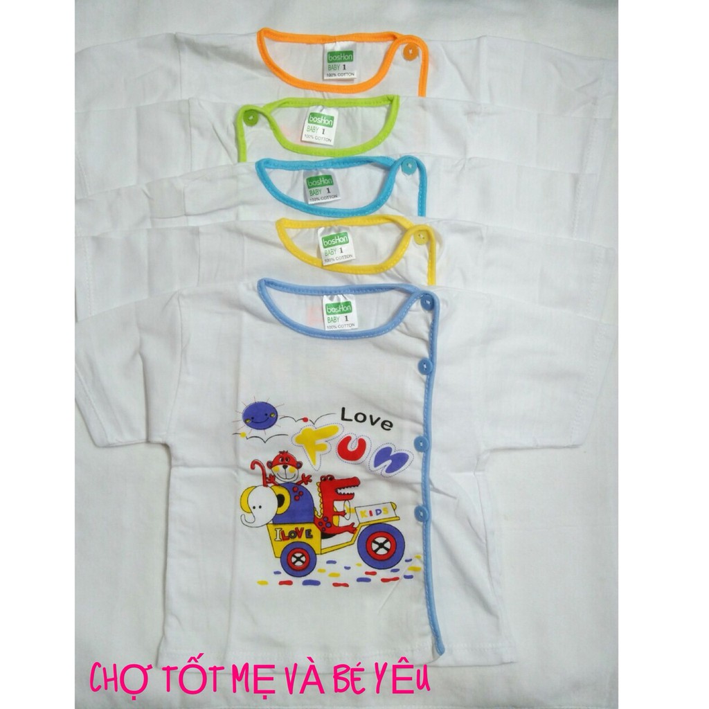 SET 5 ÁO TAY NGẮN NÚT BÁC SĨ SƠ SINH - 10KG