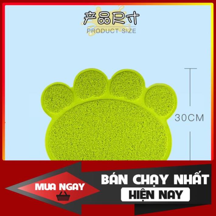 Thảm Lót Khay Vệ Sinh, Bát Ăn Cho Mèo Chống Văng Cát Vệ Sinh và Hạt Thức Ăn