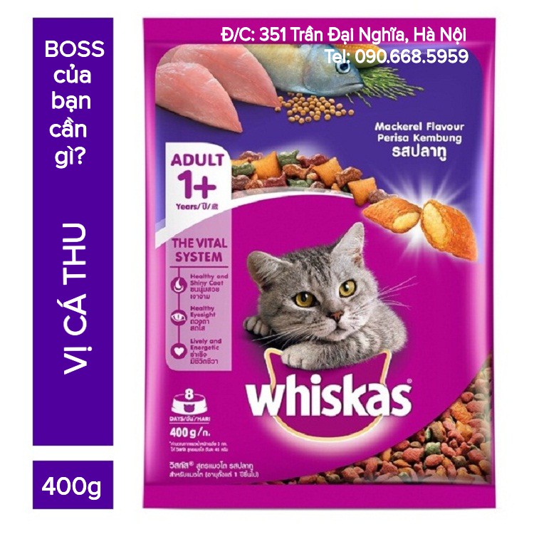 Thức ăn cho mèo Whiskas 400g hạt cho mèo con whiskas junior 450g