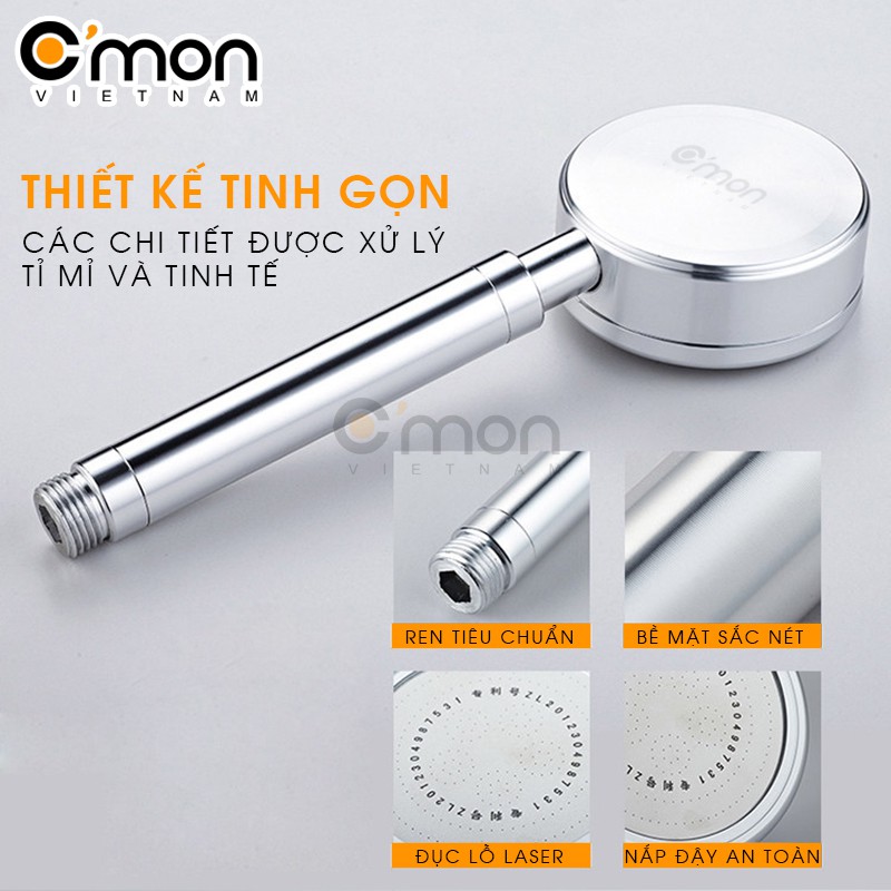 Bộ vòi sen tắm tăng áp nóng lạnh inox 304 C'MON CB-211