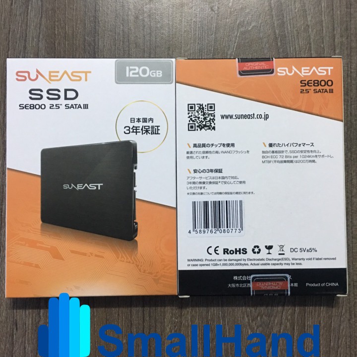 Ổ cứng SSD SunEast 120GB nội địa Nhật Bản – CHÍNH HÃNG – Bảo hành 3 năm – SSD 120GB – Tặng cáp dữ liệu Sata 3.0