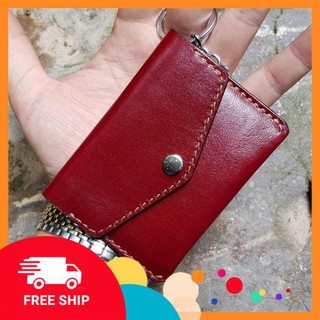 Ví đựng thẻ - đồ da thủ công - da bò thật bv0106 - atshop2