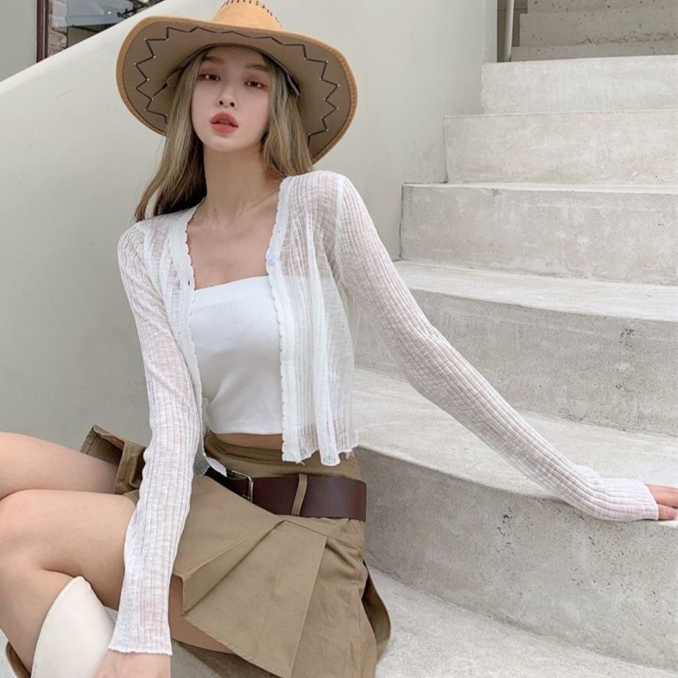 Áo Khoác cardigan Mỏng Dài Tay Chống Nắng Thời Trang Mùa Hè Cho Nữ