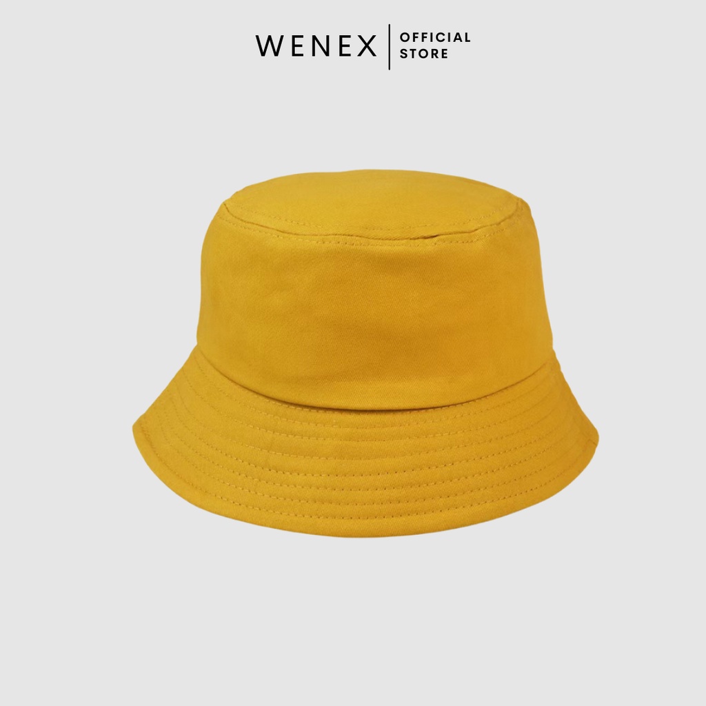 Mũ Bucket Vành Tròn WENEX Trơn Nhiều Màu Phong Cách Ulzzang Hàn Quốc Unisex Nam Nữ Essential
