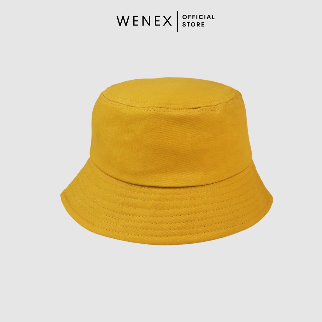 Mũ Bucket Vành Tròn WENEX Nón Trơn Nhiều Màu Phong Cách Ulzzang Hàn Quốc Unisex Nam Nữ Essential