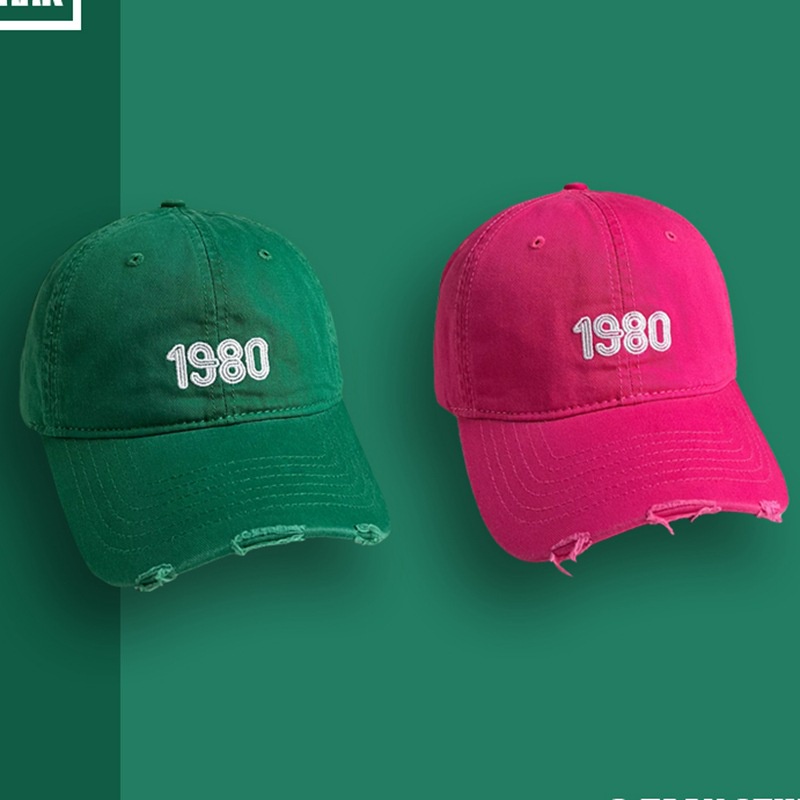 Nón Lưỡi Trai Thêu Chữ 1980 Phong Cách Hàn Quốc Thời Trang Mùa Hè Cho Nam Và Nữ