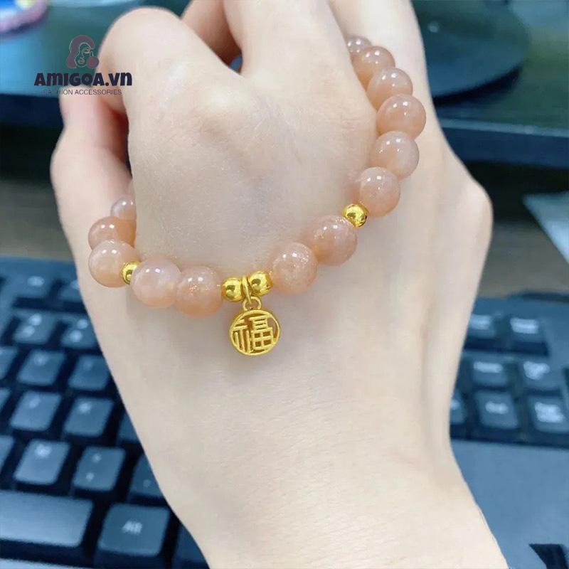 ✨✨Vòng Tay Đá Sunstone Tự Nhiên Tinh Tế Cho Nữ