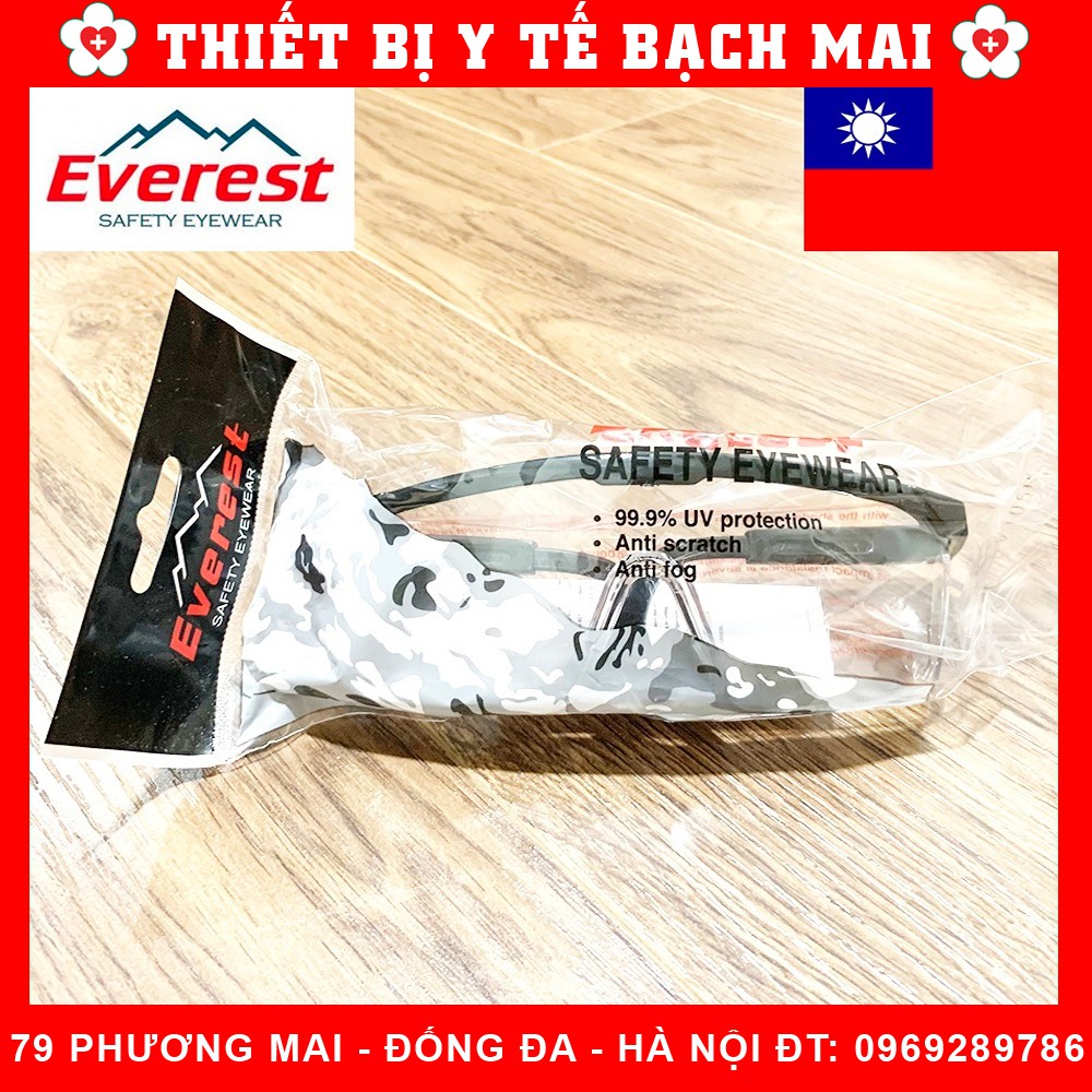 Kính bảo hộ EVEREST-đài loan Kính chắn bụi đi đường chống đọng sương chống uv 99,9%