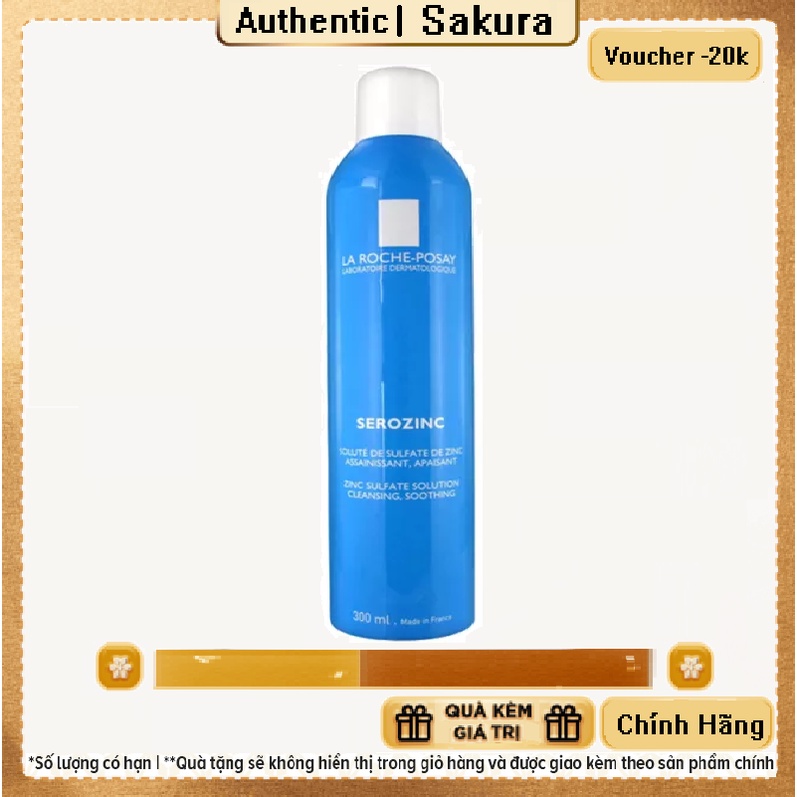 La Roche-Posay Serozinc - Xịt Khoáng Làm Sạch, Giảm Bóng Nhờn Cho Da Dầu Mụn La RochePosay Serozinc