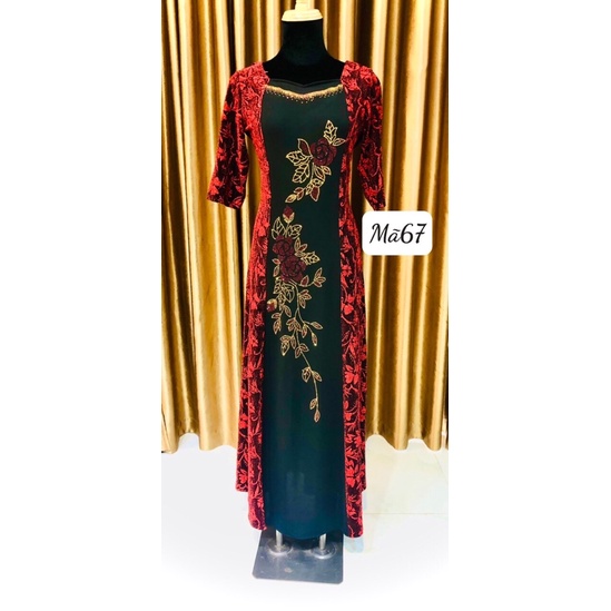 ĐẦM DẠ HỘI TRUNG NIÊN THUN KIM SA CAO CẤP