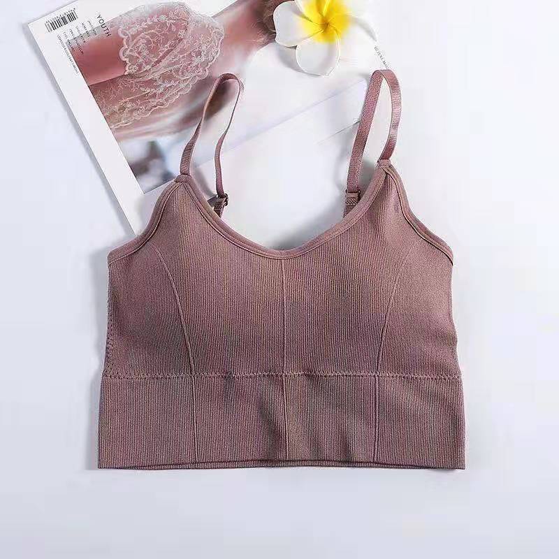 Áo bra nữ, áo lót nữ 2 dây tập gym chữ U hở lưng không gọng nâng ngực gợi cảm co giãn