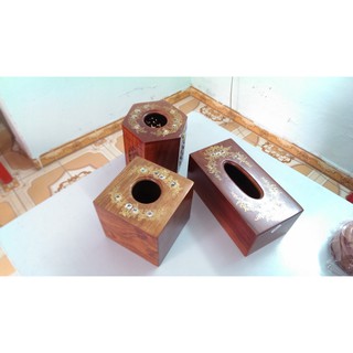 Hộp khăn giấy gỗ hương