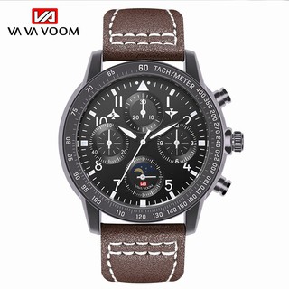 Đồng hồ nam vavavoom va02 thể thao dây da mặt kính bền bỉ va02 - đồng hồ miumin