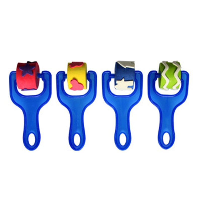 Set 26 Cọ Xốp Vẽ Tranh Bằng Nhựa PVC Kèm Túi Đựng Cho Bé