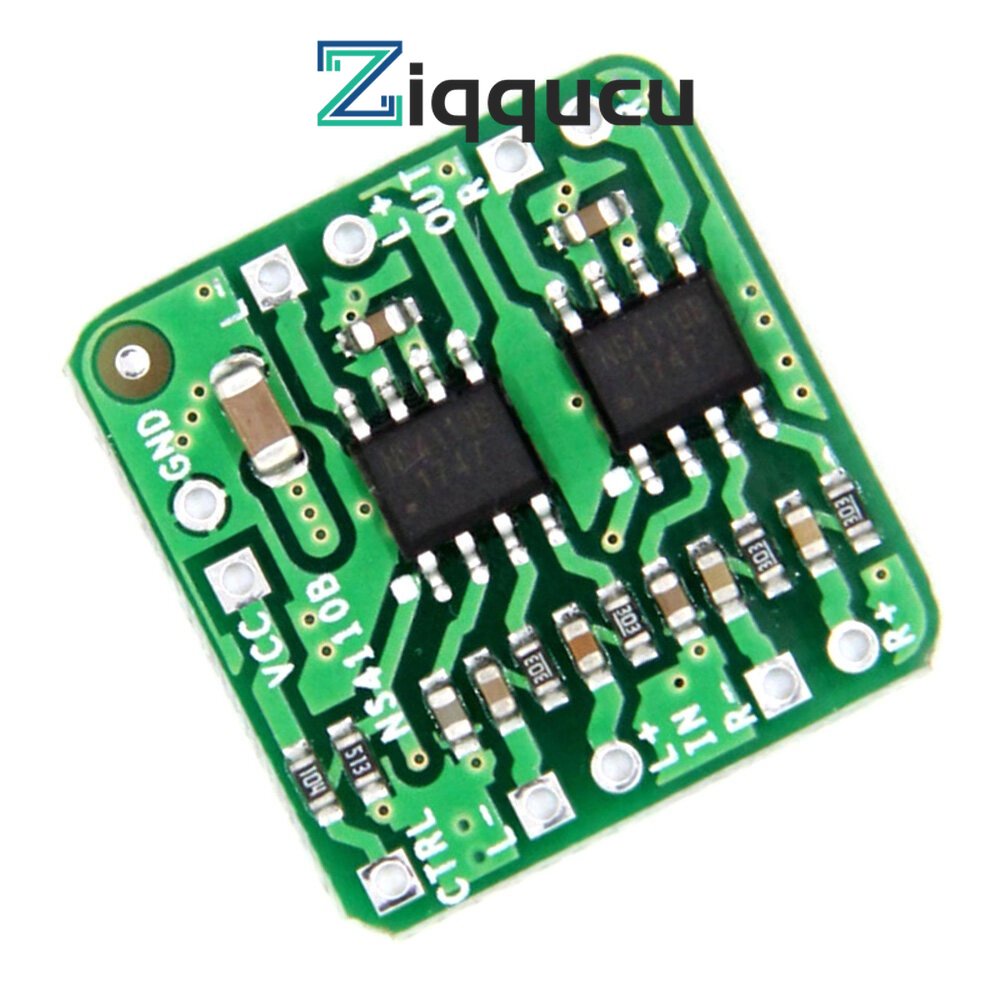 Bảng mạch khuếch đại âm thanh kỹ thuật số ZIQQUCU 2x18W NS4110B 6-14V chuyên dụng