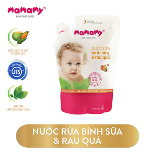 Túi Bổ Sung Nước Rửa Bình Sữa Và Rau Quả Mamamy 600ml, an toàn cho trẻ sơ sinh
