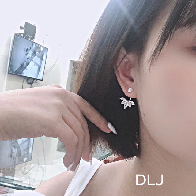 BÔNG TAI NỮ CÁ TÍNH CHUẨN BẠC TA - THJ SILVER