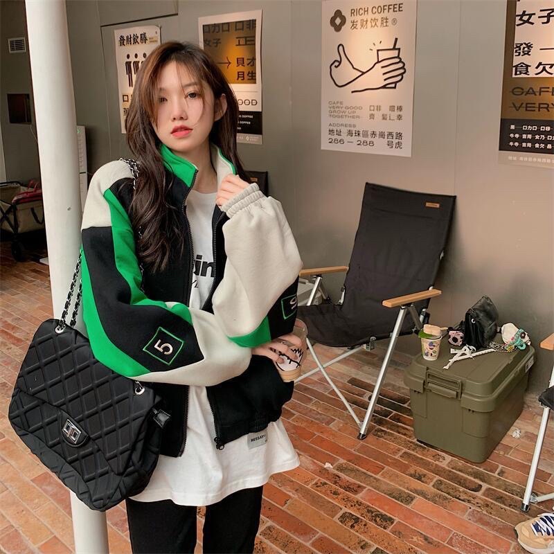 Áo Khoác Nỉ Thu Đông dáng Sporty
