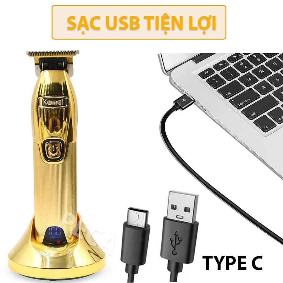 Combo Tông Đơ  Bấm Viền Kemei i32s Tặng Kèm áo Choàng Cắt Tóc Tiện Lợi, Freeship Toàn Quốc