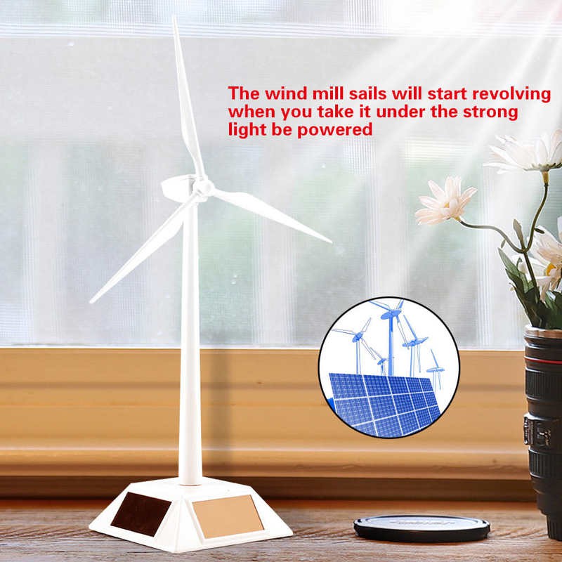 【Shop Recommendation】Solar Powered Wind Mill Model Desktop Decor Craft Kids Children Education Learning Toy