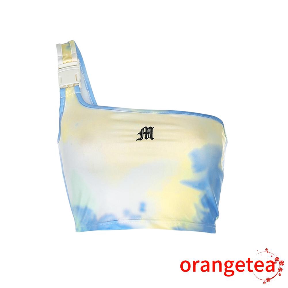 Áo Croptop Lệch Vai Thiết Kế Không Đối Xứng Quyến Rũ Cho Nữ
