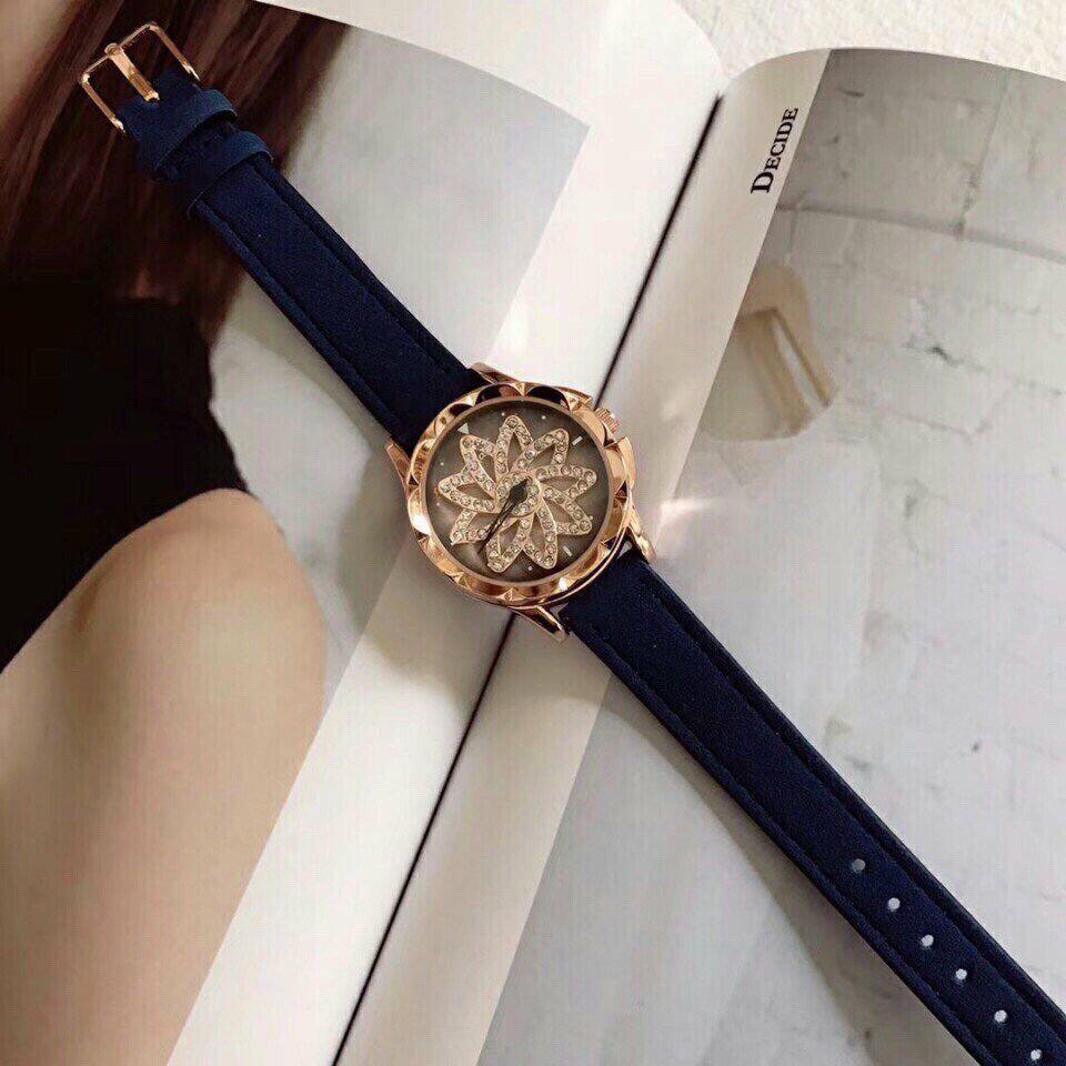 Đồng hồ nữ Malisa mặt xoay size 30mm dây da