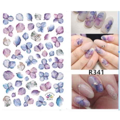 Sticker hoa trang trí nail