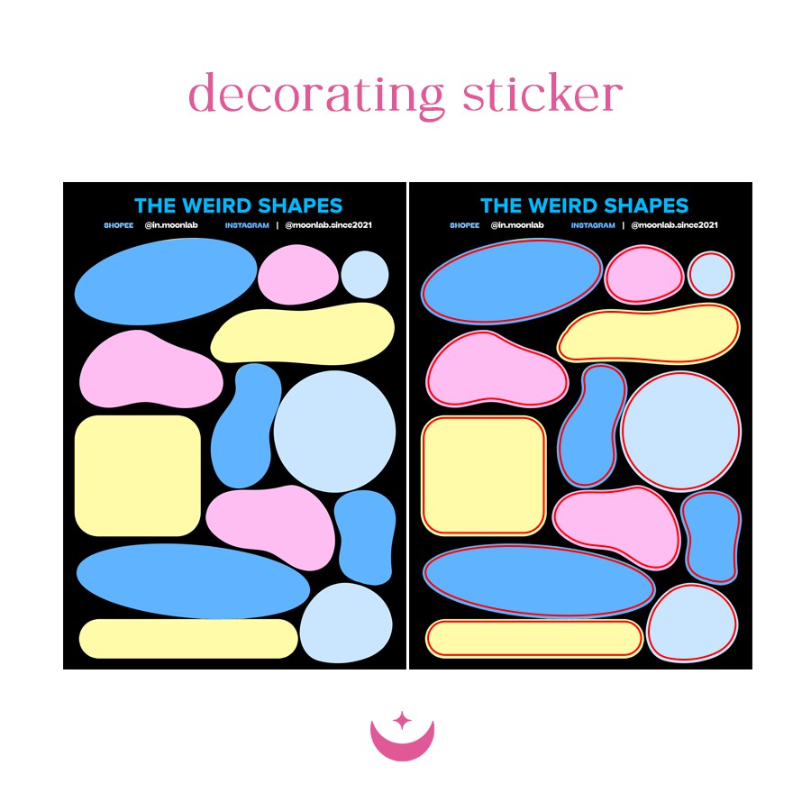 Sticker hình trang trí A7 cán mờ