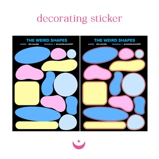 Sticker hình trang trí A7 cán mờ