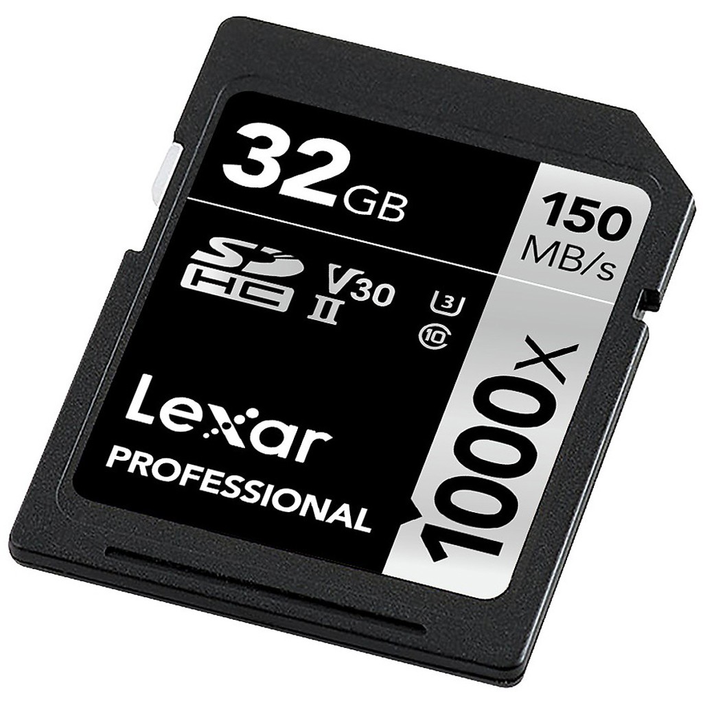 [Mã 159ELSALE hoàn 7% đơn 300K] Thẻ nhớ Lexar 32GB Professional 1000x 150MB/s SDHC UHS-II