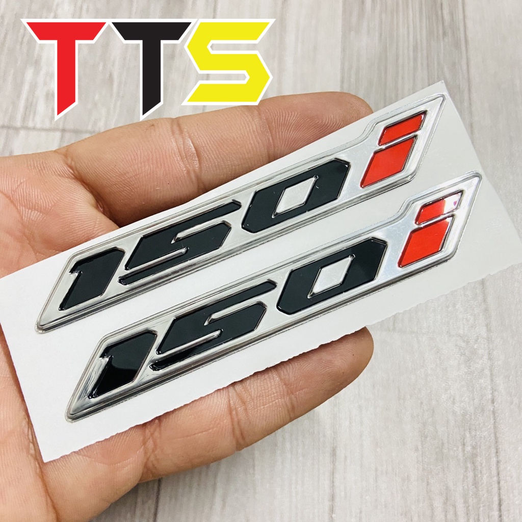 Một cặt tem 125i, 150i thái lan chất liệu nhựa cứng dán trang trí xe máy siêu nổi bật