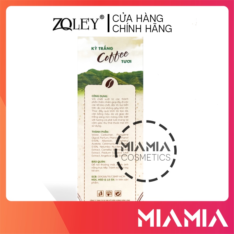 Kỳ Trắng Coffee Tươi Zoley 300g chính hãng - Tẩy tế bào chết cà phê - 8936095371614