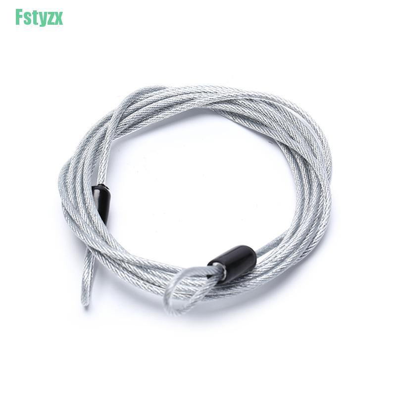 fstyzx 200CM x 2.5MM Cycling Sport Security Loop Cable Lock Bicycle Scooter U-Lock new